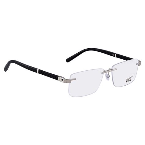 Montblanc Silver Mens Rimless Eyeglasses Mb0712 016 56 664689905911 Eyeglasses Mb0712 Jomashop