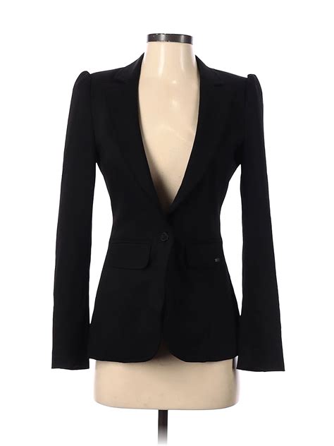 Guess Solid Black Blazer Size S 70 Off Thredup