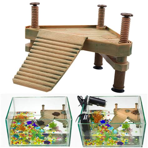 Aquarium Ornaments Reptile Turtle Frog Pier Floating Basking Platform