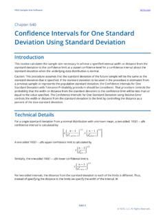 Confidence Intervals For One Standard Deviation Using Confidence