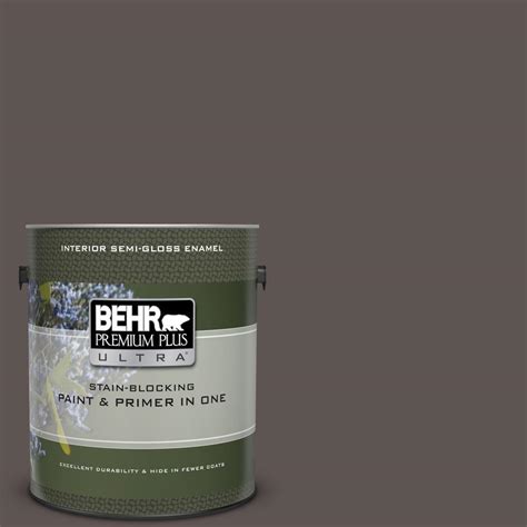 Behr Premium Plus Ultra Gal N Timber Brown Semi Gloss Enamel