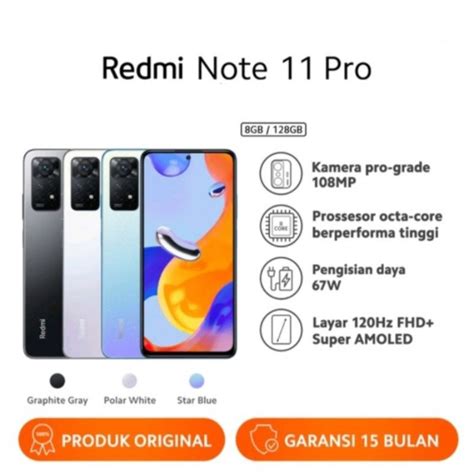 Jual Redmi Note 11 Pro 5G 4G Ram 8 128 6 128 Gb Garansi Resmi 1 Tahun