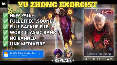 Script Skin Yu Zhong Exorcist No Password Full Effect Voice Patch