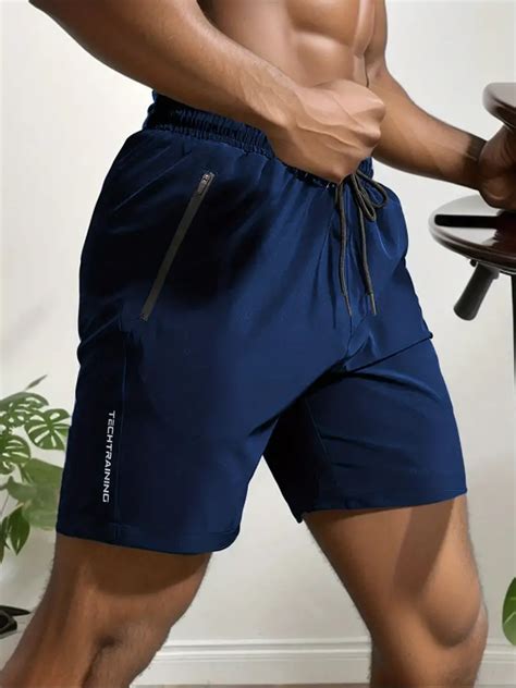 Mens Breathable Shorts Side Zipper Pockets Summer Temu