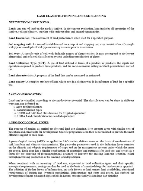 Land Classification in Land Use Planning | PDF | Soil | Agriculture