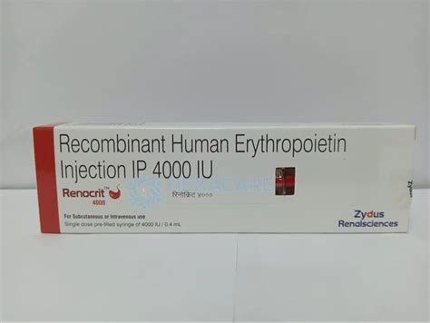 Renocrit 4000 Iu Injection At Rs 170 Piece Chennai ID 2853112110730