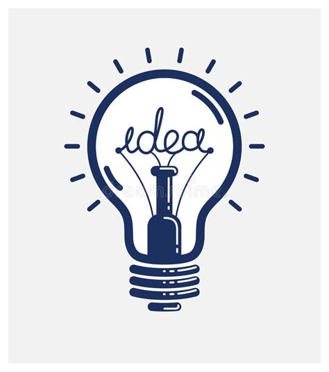 Creative Idea Light Bulb Vector Linear Logo Or Icon Creativity Science Invention Or Research