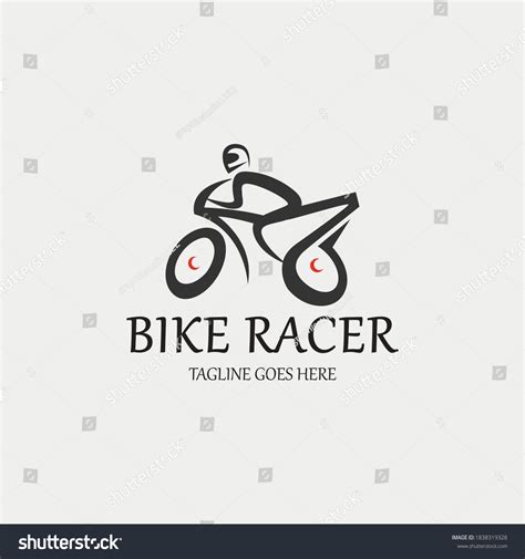 Bike Racer Logo Design Template Vector Stock Vector Royalty Free