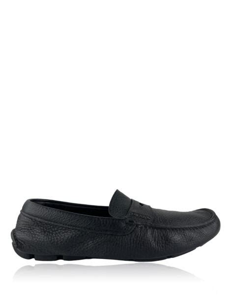 Mocassim Prada Couro Preto Original ZQG2 Etiqueta Única