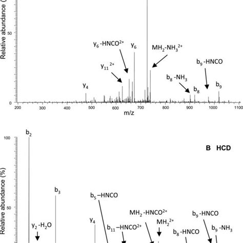 Comparison Of CID And HCD Spectra Of A Citrullinated Peptide Of Human