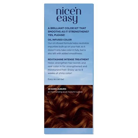 Clairol Nice N Easy Permanent Hair Color 4r Dark Auburn Shop Hair