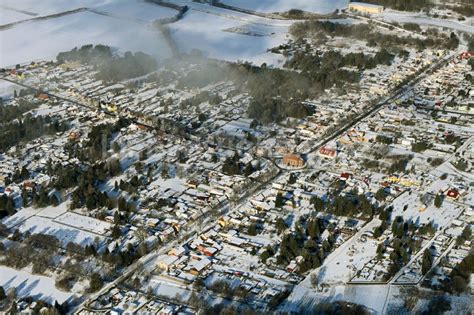 Marienwerder Von Oben Winterluftbild Ortsansicht In Marienwerder Im