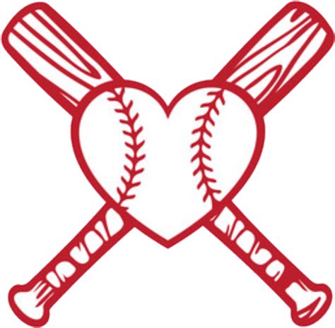 Love Baseball Clip Art Png Download Heart Baseball Svg Free