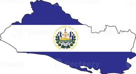 el salvador mapa ciudad color de la bandera del país