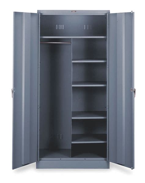 TENNSCO Commercial Storage Cabinet, Medium Gray, 78 in H X 36 in W X 24 in D, Assembled - 1UBU7 ...