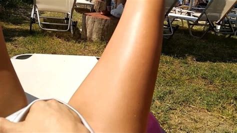 Real Amateur Wife Play With Her Butt Plug In Beach Bar Public Voyeur
