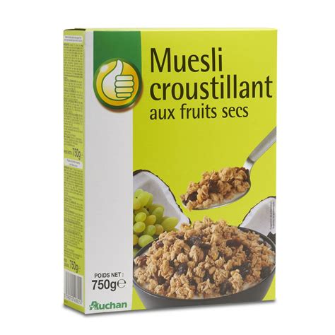 Pouce Muesli Croustillant Aux Fruits Secs G Pas Cher Auchan Fr