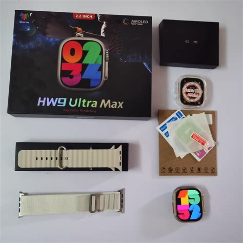 HW9 Ultra Max 2023 New SmartWatch 2 2 AMOLED Screen Series 9 Compass