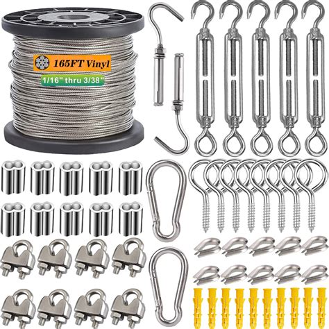 Roxanned M Mm Wire Rope Kit Pvc Coated Stainless Steel Metal Cable