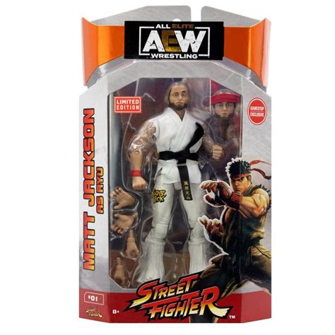 Jazwares All Elite Wrestling x Street Fighter Matt Jackson (Ryu) 6-in ...