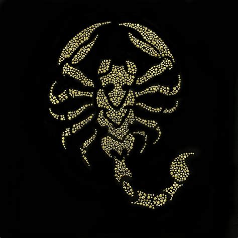 Gold Scorpion Patch Rhinestone Scorpion Design Gold Rhinestone