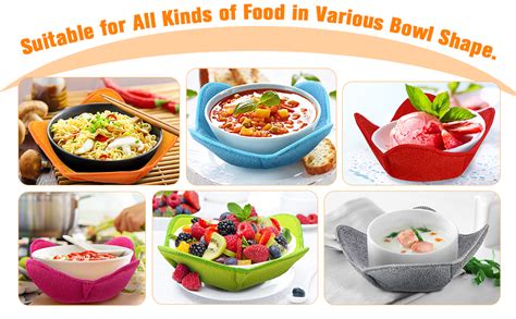 Amazon 8 Pieces Bowl Holders Microwave Safe Bowl Pot Holder For Hot Soup Food Meals Grey