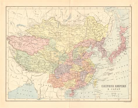 EAST ASIA Chinese Empire Japan China Korea Formosa BARTHOLOMEW