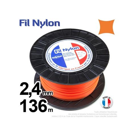 Fil D Broussailleuse Nylon Section Carr E Mm Longueur M