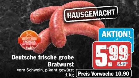 Deutsche Frische Grobe Bratwurst Angebot Bei Hit Prospekte De