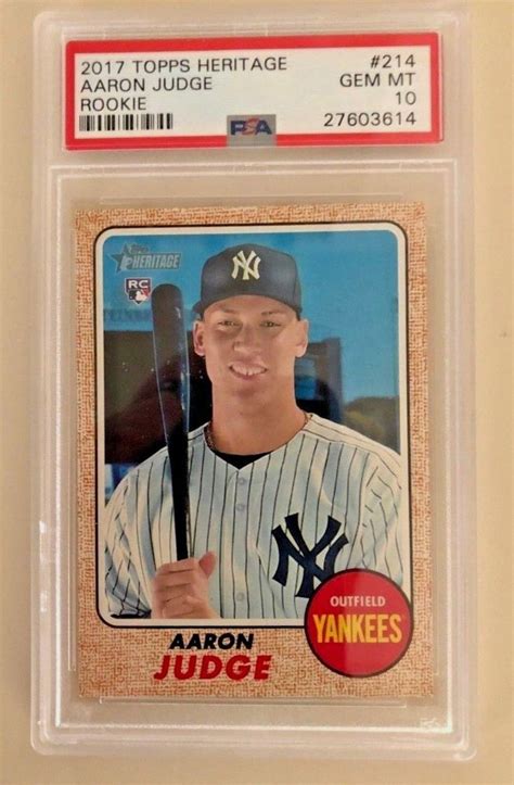 Topps Heritage Aaron Judge Psa Gem Mint Action Variation