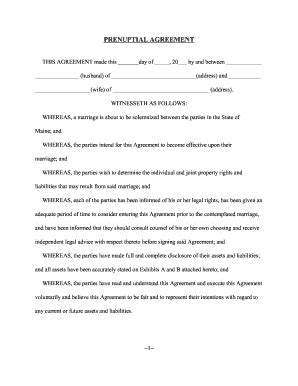 Prenuptial Agreement Fill And Sign Printable Template Online