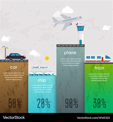 Different types of transportation business Vector Image