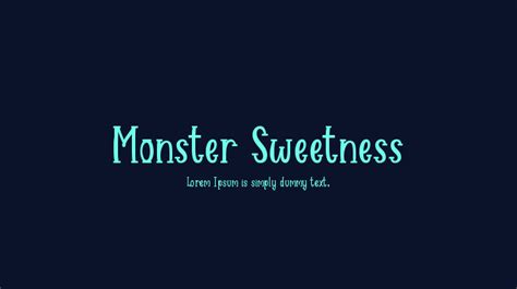 Monster Sweetness Font Download Free For Desktop And Webfont