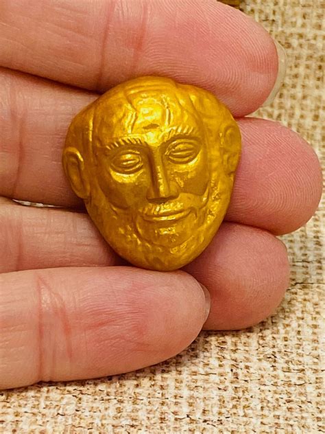 Ancient Gold Mask Of Agamemnon Tiny Museum Reproduction Archeology