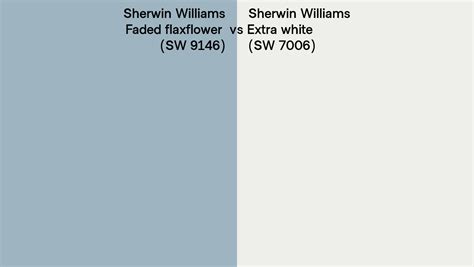 Sherwin Williams Faded Flaxflower Vs Extra White Side By Side Comparison