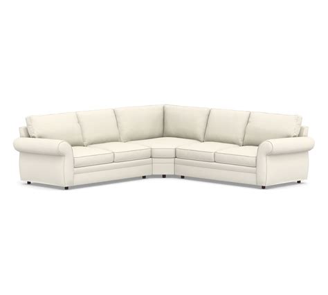 Pearce Roll Arm Upholstered Piece L Shaped Wedge Sectional Down