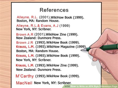 4 Ways To Write An Apa Style References Page Wikihow