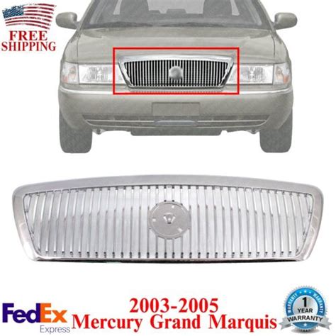 Front Grille Assembly Chrome Shell Insert For 2003 2005 Mercury Grand