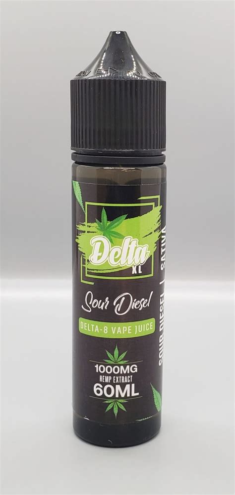 Delta Xl 60ml 1000mg Delta 8 Vape Juice Sour Diesel Sativa Skin Dipt