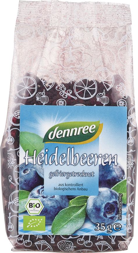 Dennree Bio Heidelbeeren Gefriergetrocknet Aus Wildsammlung X G