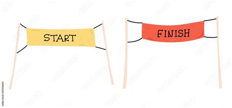 start and finish banner Stock Vector | Adobe Stock