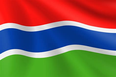 Flag Of Gambia Gambian Flag Vector Flag Background Stock Illustration