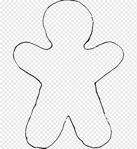 Clothing White Material Pattern Gingerbread Man Outline Angle White