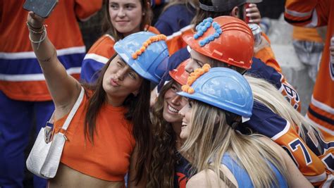 In Photos Edmonton Oilers Fans Outside Rogers Place For Game