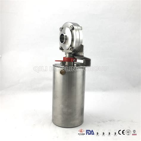 Sanitary Stainless Steel Clamped Pneumatic Butterfly Valve China