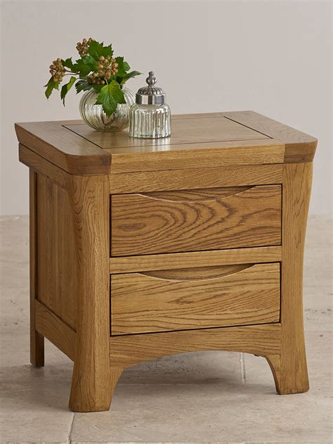 Orrick Rustic Solid Oak Bedside Table Bedroom Furniture