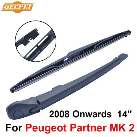 Qeepei Rear Windscreen Wiper And Arm For Peugeot Partner Mk