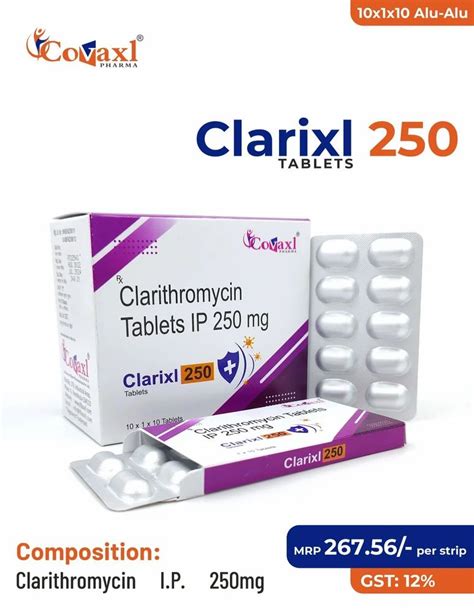 Clarithromycin I P 250mg Tablets At Rs 2675 60 Box Claribid Tablet