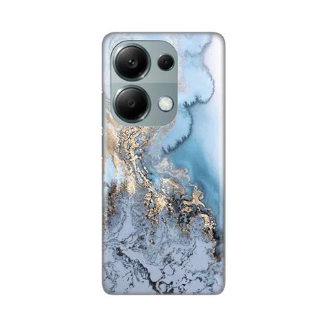 Maska Silikonska Print Za Xiaomi Redmi Note 13 Pro 4G Blue Gold Marble