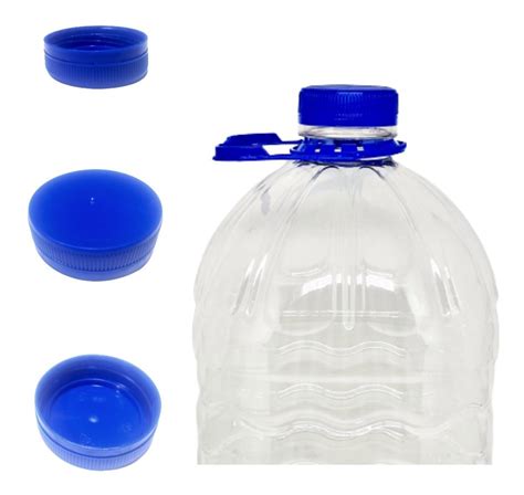 Kit 50 Tampa Com Lacre Para Galão De 5 Litros Cor Azul Ibp Plastic